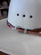 Leather Hat band-Texas Flag 20-C