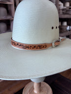 Leather Hat band-Floral pattern 07-C