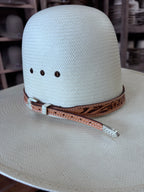 Leather Hat band-Floral pattern 07-C