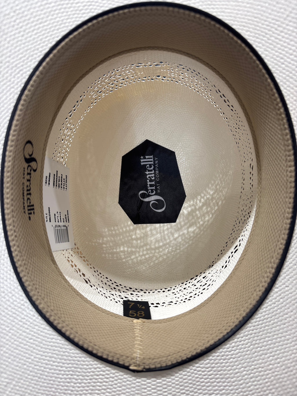 Serratelli hats 5101 Ivory bangora 4"