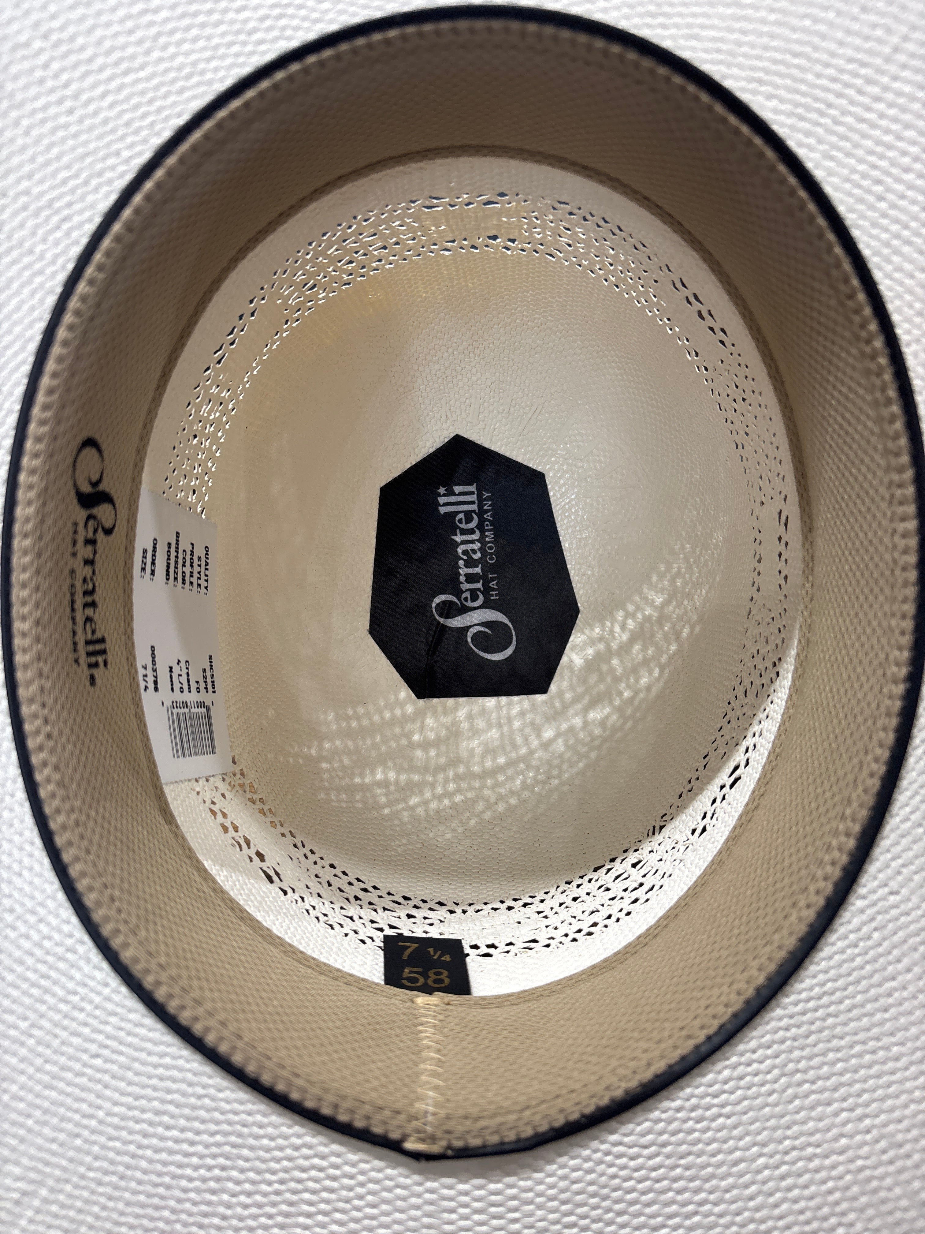 Serratelli hats 5101 Ivory bangora 4"
